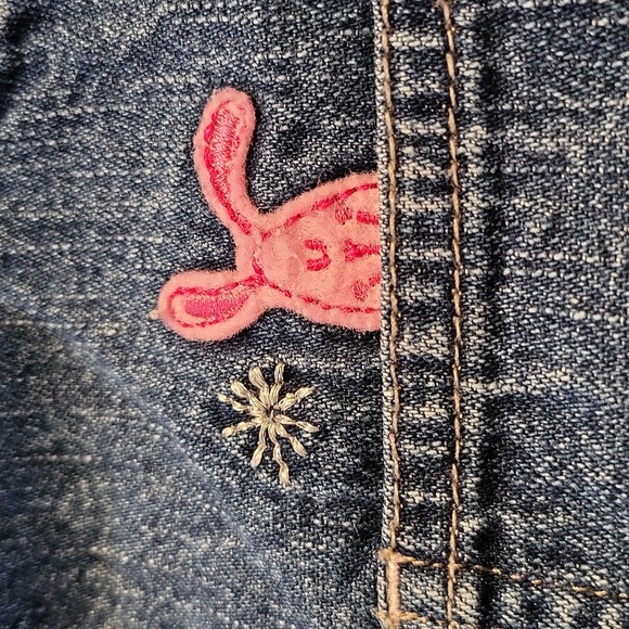 OshKosh Baby fleece lined embroidered denim overalls - Picture 6 of 7